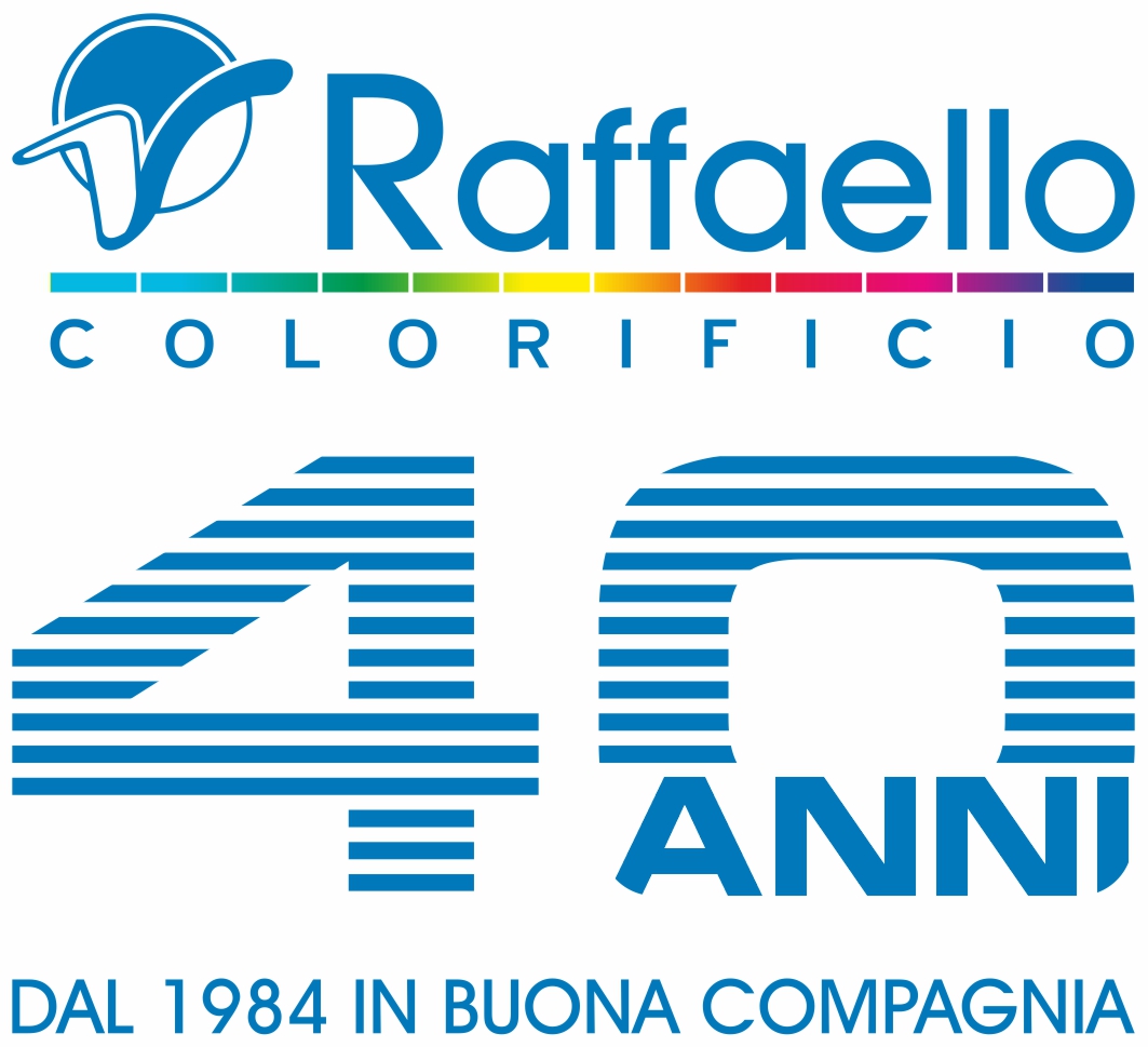 Logo Raffaello Colorificio con simbolo 40 anni.